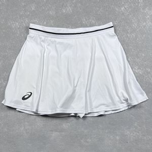 Asics Skirt Womens Size Medium White Tennis Skort Athletic Compression Shorts